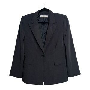 Tahari Arthur S Levine Petite Women's Black Pin Dot Blazer Jacket Size 10P